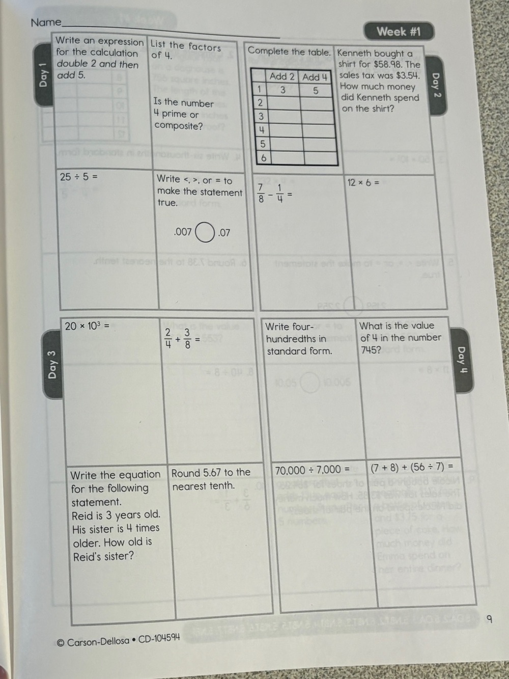 Excellent Grade 5 Math & Language Reproducible Books - Picture 4 of 8